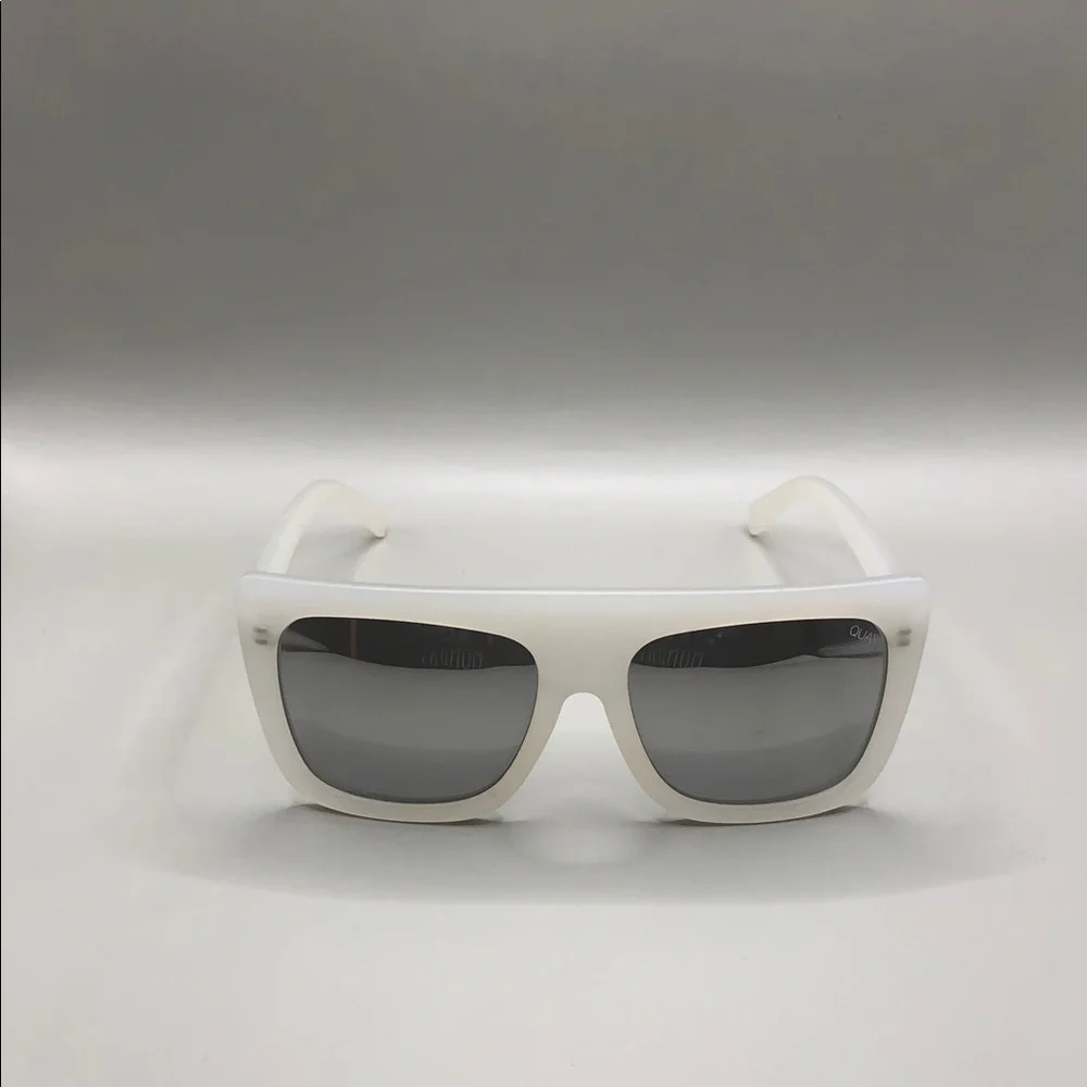 Quay Australia Cafe Racer Frost Sunglasses Square Oversized
